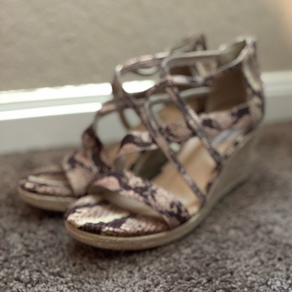 Impo Snake Print Wedges